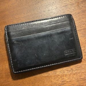 Coach black card/cash holder